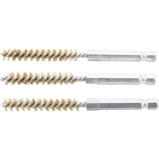 Messingbürste | 8 mm | Antrieb Außensechskant 6,3 mm (1/4") | 3-tlg.