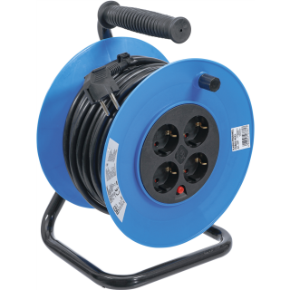 Kabeltrommel | 25 m | 3 x 1,5 mm² | 4 Steckdosen | IP 20 | 3000 W