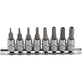 Bit-Einsatz-Satz | Antrieb Innenvierkant 6,3 mm (1/4") | Innensechskant mit Bohrung 2 - 7 mm | 8-tlg.