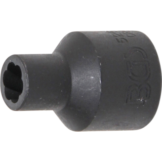 Spiral-Profil-Steckschlüssel-Einsatz / Schraubenausdreher | Antrieb Innenvierkant 12,5 mm (1/2") | SW 8 mm