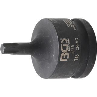 Kraft-Bit-Einsatz | Antrieb Innenvierkant 20 mm (3/4") | T-Profil (für Torx) T45