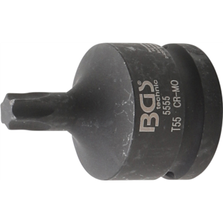 Kraft-Bit-Einsatz | Antrieb Innenvierkant 20 mm (3/4") | T-Profil (für Torx) T55