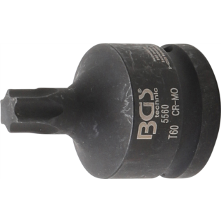 Kraft-Bit-Einsatz | Antrieb Innenvierkant 20 mm (3/4") | T-Profil (für Torx) T60