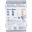 Schrauben-, Muttern- und Abdeckkappen-Sortiment | 400-tlg.