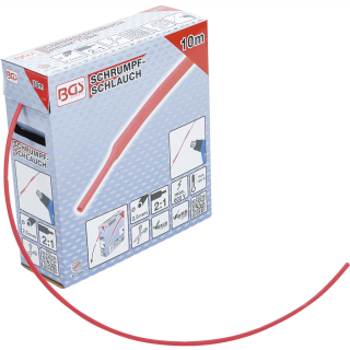 Schrumpfschlauch-Box | rot | Ø 2,5 mm | 10 m