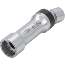 Zündkerzen-Gelenkeinsatz Zwölfkant mit Haltefeder | Antrieb Innenvierkant 10 mm (3/8") | SW 18 mm