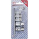 Bit-Adapter-Satz mit Haltekugel | Innenvierkant 6,3 mm (1/4") / 10 mm (3/8") / 12,5 mm (1/2") | 5-tlg.