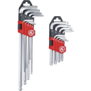 Winkelschlüssel-Satz | lang | T-Profil (für Torx) T10 - T50 / Innensechskant 1,5 - 10 mm | 18-tlg.
