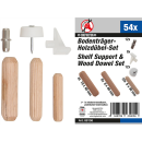 Regalbodenträger-/Holzdübel-Sortiment | 54-tlg.