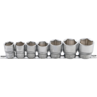 Steckschlüssel-Einsatz-Satz, Sechskant | Antrieb Innenvierkant 12,5 mm (1/2") | SW 20 - 32 mm | 7-tlg.