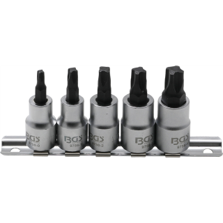 Bit-Einsatz-Satz | Antrieb Innenvierkant 10 mm (3/8") | 4-kant Profil (für MTS-Mortorq) MTS0 - MTS04 | 5-tlg.