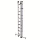 MUNK Günzburger Steigtechnik Mehrzweckleiter 3-teilig mit nivello®-Traverse  3x10 Sprossen