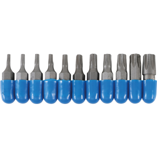 Bit-Satz | Antrieb Außensechskant 6,3 mm (1/4") | Abtrieb T-Profil (für Torx) | 11-tlg.