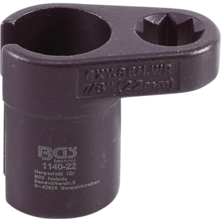 Lambdasonden-Einsatz | abgewinkelt | Antrieb Innenachtkant 12,5 mm (1/2") | SW 22 mm  | Schlitz 11 mm