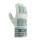 teXXor® Rindvollleder-Handschuh MONTBLANC I Leder natur, grün/roter Drell Länge ca. 27cm Kategorie 2, EN 388-2121X geüfttert, Doppelnähte gummierte Stulpe ausgesuchte Lederqualität