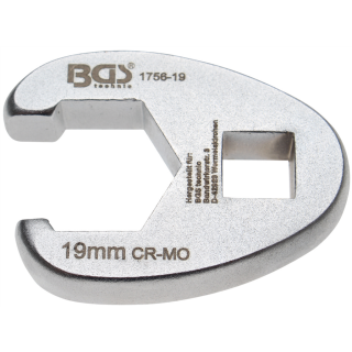 Hahnenfußschlüssel | Antrieb Innenvierkant 10 mm (3/8") | SW 19 mm