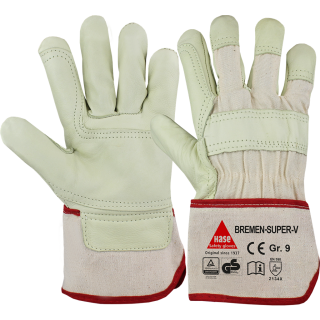 Hase BREMEN SUPER V, Arbeitshandschuh aus Rindnarbenleder