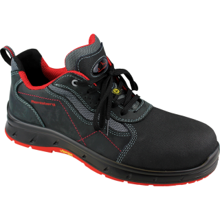 DAVOS, S3 ESD-Sicherheitshalbschuh aus Nubukleder Gr. 38-48, metallfrei, Vibram®-Laufsohle, Kevlar®-Nähte