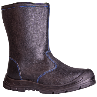 GROENLAND, S3 Winter-Sicherheitsschlupfstiefel aus Rindleder Gr. 36-48, Webpelzfutter, Stahlkappe, PU-Laufsohle