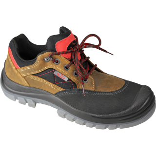 NEPAL BROWN, S3 Sicherheitshalbschuh aus Nubukleder Gr. 36-48, Comp.-Kappe, Active Grip®, Kevlar®-Nähte