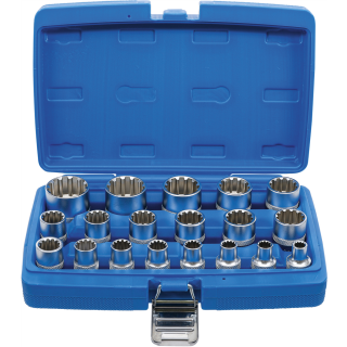 Steckschlüssel-Einsatz-Satz Gear Lock | Antrieb Innenvierkant 12,5 mm (1/2") | 19-tlg.