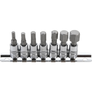 Bit-Einsatz-Satz | Antrieb Innenvierkant 6,3 mm (1/4") | Innensechskant 4 - 12 mm | 7-tlg.