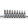 Bit-Einsatz-Satz | Antrieb Innenvierkant 6,3 mm (1/4") | T-Profil (für Torx) mit Bohrung T10 - T50 | 9-tlg.