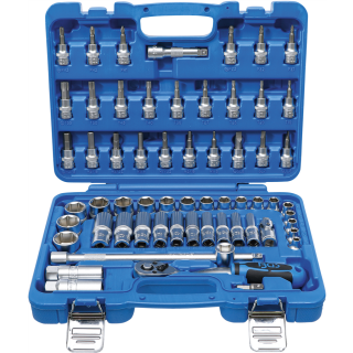 Steckschlüssel-Satz | Antrieb 10 mm (3/8") | Zollgrößen | 61-tlg.