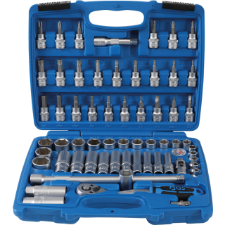 Steckschlüssel-Satz Sechskant | Antrieb 10 mm (3/8") | 61-tlg.