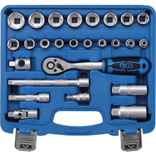 Steckschlüssel-Satz Wellenprofil | Antrieb 10 mm (3/8") | 26-tlg.