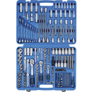 Steckschlüssel-Satz Sechskant | Antrieb 6,3 mm (1/4") / 10 mm (3/8") / 12,5 mm (1/2") | 214-tlg.