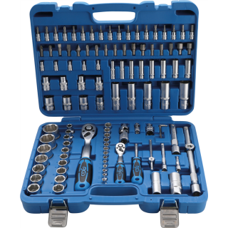 Steckschlüssel-Satz Wellenprofil | Antrieb 6,3 mm (1/4") / 12,5 mm (1/2") | 108-tlg.