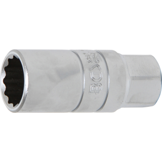 Zündkerzen-Einsatz mit Haltegummi, Zwölfkant | Antrieb Innenvierkant 10 mm (3/8") | SW 18 mm
