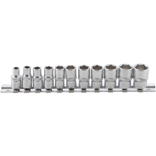 Steckschlüssel-Einsatz-Satz Sechskant | Antrieb Innenvierkant 6,3 mm (1/4") | Zollgrößen | 11-tlg.