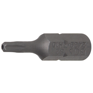 Bit | Länge 25 mm | Antrieb Außensechskant 6,3 mm (1/4") | T-Profil (für Torx) mit Bohrung T10