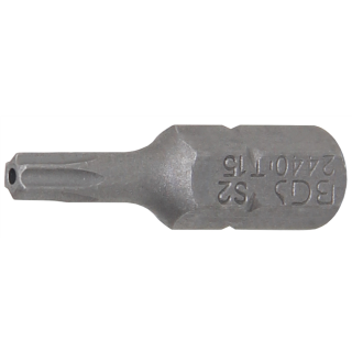Bit | Antrieb Außensechskant 6,3 mm (1/4") | T-Profil (für Torx) mit Bohrung T15