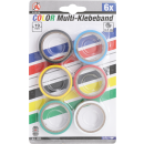 COLOR Multi-Klebeband Set | 19 x 3,5 m | 6-tlg.