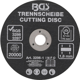 Trennscheibe | Ø 75 x 1,8 x 9,7 mm