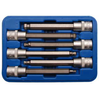 Bit-Einsatz-Satz | Antrieb Innenvierkant 12,5 mm (1/2") | Innensechskant mit Kugelkopf 5 - 12 mm | 6-tlg.