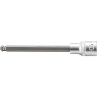 Bit-Einsatz | Länge 140 mm | Antrieb Innenvierkant 12,5 mm (1/2") | Innensechskant mit Kugelkopf 8 mm
