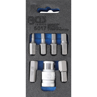 Schraubendreher-Bit-Satz | Antrieb Außensechskant 10 mm (3/8") | Innensechskant | 7-tlg.
