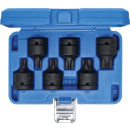 Kraft-Bit-Einsatz-Satz | Antrieb Innenvierkant 20 mm (3/4") | T-Profil (für Torx) T55 - T100 | 6 tlg.