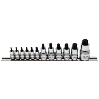 Bit-Einsatz-Satz | extra kurz | T-Profil (für Torx) T8 - T60 | 12-tlg.