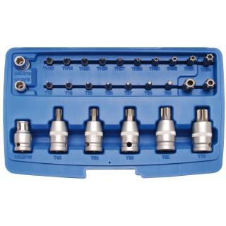 Bit- und Bit-Einsatz-Satz | 12,5 mm (1/2") | T-Profil (für Torx) | 27-tlg.