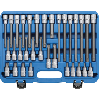 Bit-Einsatz-Satz | Antrieb Innenvierkant 12,5 mm (1/2") | Keil-Profil (für RIBE) | 32-tlg.