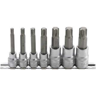 Bit-Einsatz-Satz | Antrieb Innenvierkant 10 mm (3/8") / 12,5 mm (1/2") | Keil-Profil (für RIBE) M6 - M14  | 7-tlg.