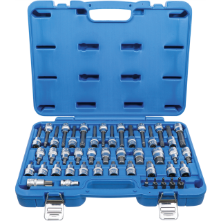 Bit-Einsatz-Satz | Antrieb Innenvierkant 12,5 mm (1/2"), Außensechskant 8 mm (5/16") | 49-tlg.