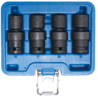 Kraft-Kugelgelenk-Einsatz-Satz | Antrieb Innenvierkant 12,5 mm (1/2") | 4-tlg.