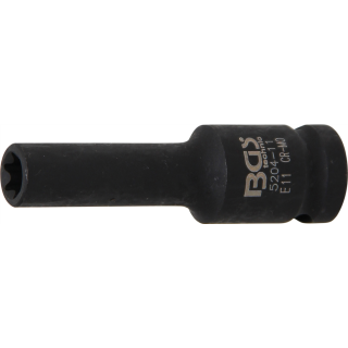 Kraft-Steckschlüssel-Einsatz E-Profil, tief | Antrieb Innenvierkant 12,5 mm (1/2") | SW E11 mm