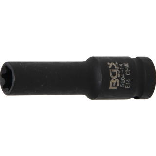 Kraft-Steckschlüssel-Einsatz E-Profil, tief | Antrieb Innenvierkant 12,5 mm (1/2") | SW E14 mm